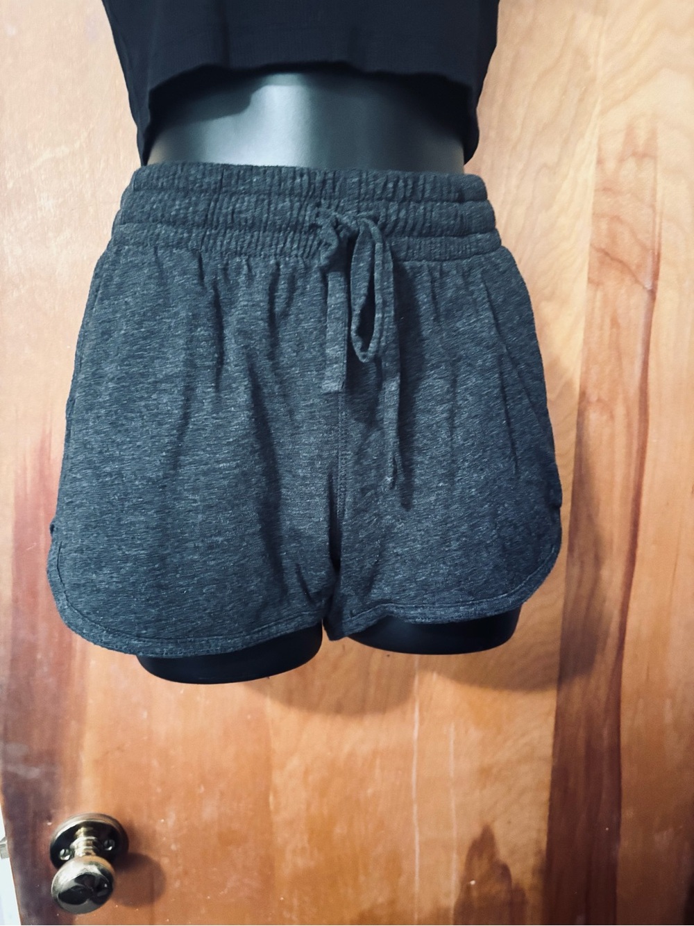 ColWomen's Charcoal Drawstring Lounge Shorts